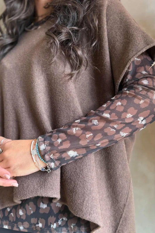 Bobby Mesh Layering Top Sana Leopard Black